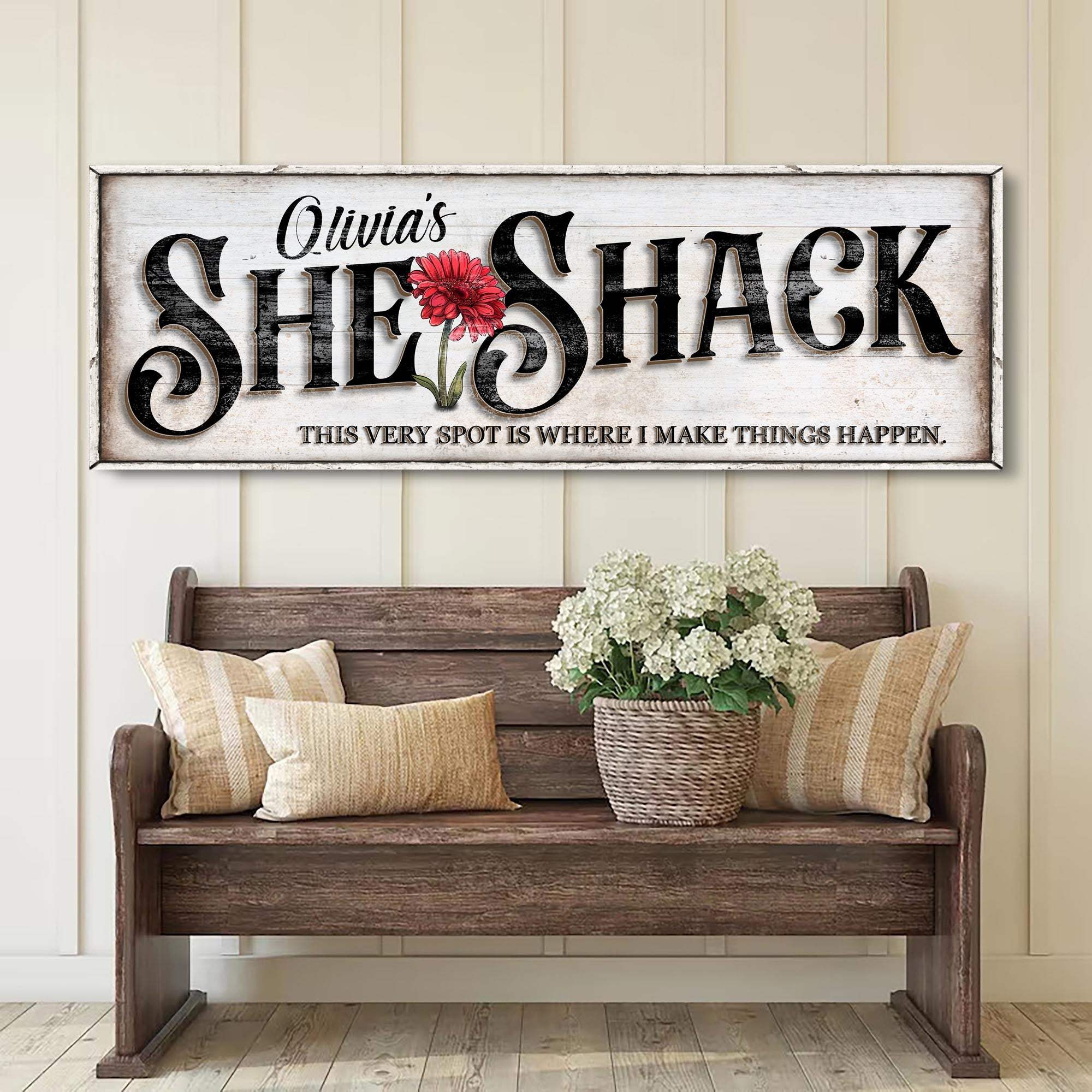 Personalized She Shed Sign XVI - Tailored Canvases - Flyclothing LLC