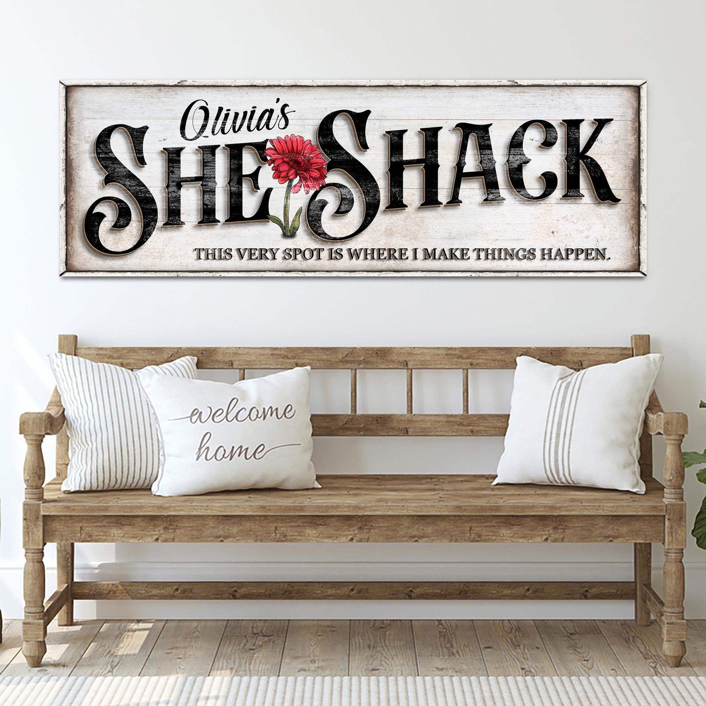 Personalized She Shed Sign XVI - Tailored Canvases - Flyclothing LLC