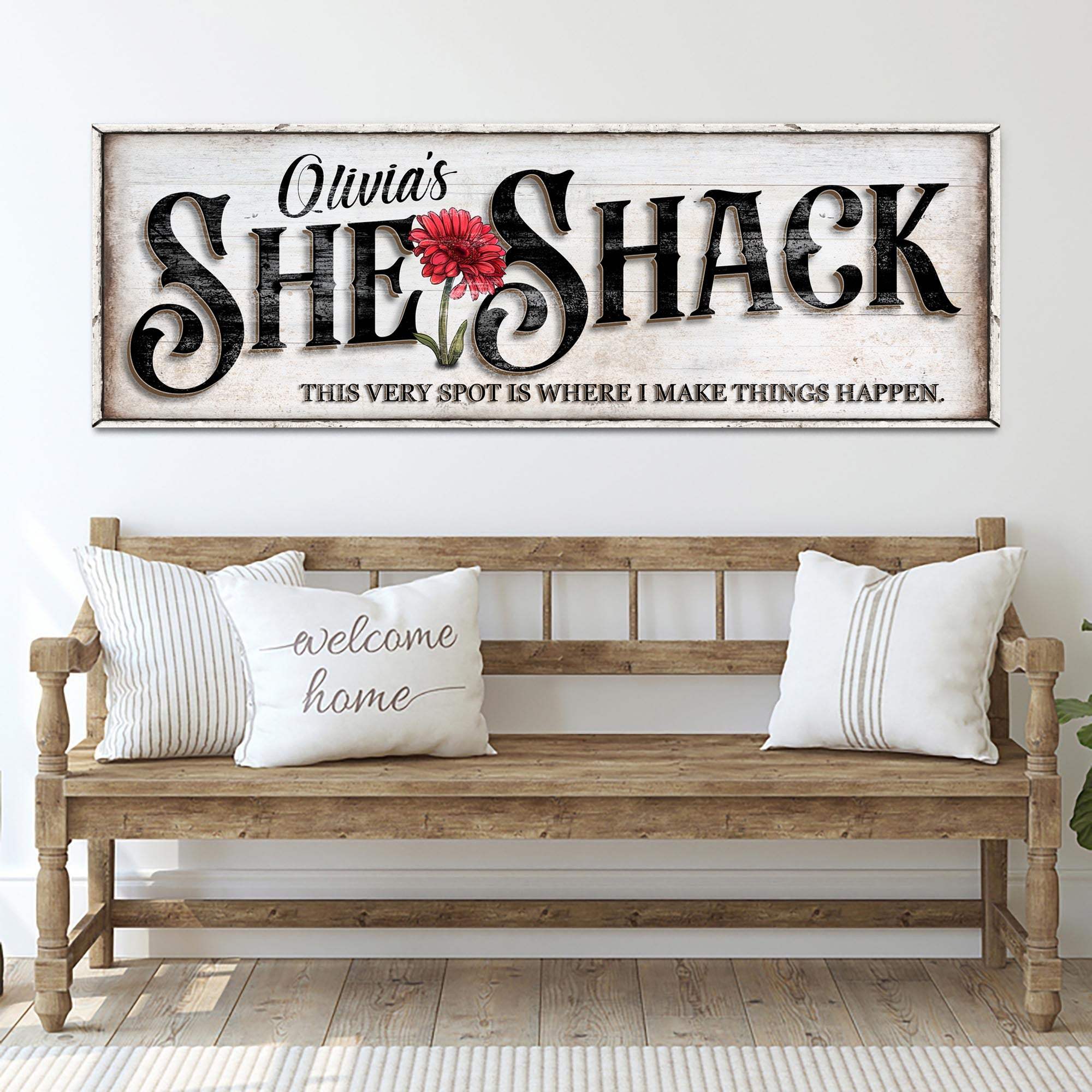 Personalized She Shed Sign XVI - Tailored Canvases - Flyclothing LLC