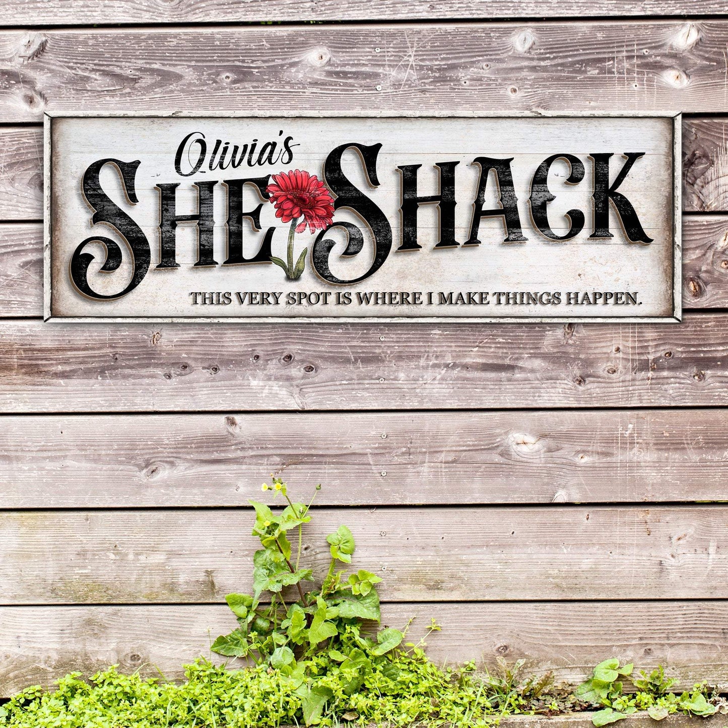 Personalized She Shed Sign XVI - Tailored Canvases - Flyclothing LLC