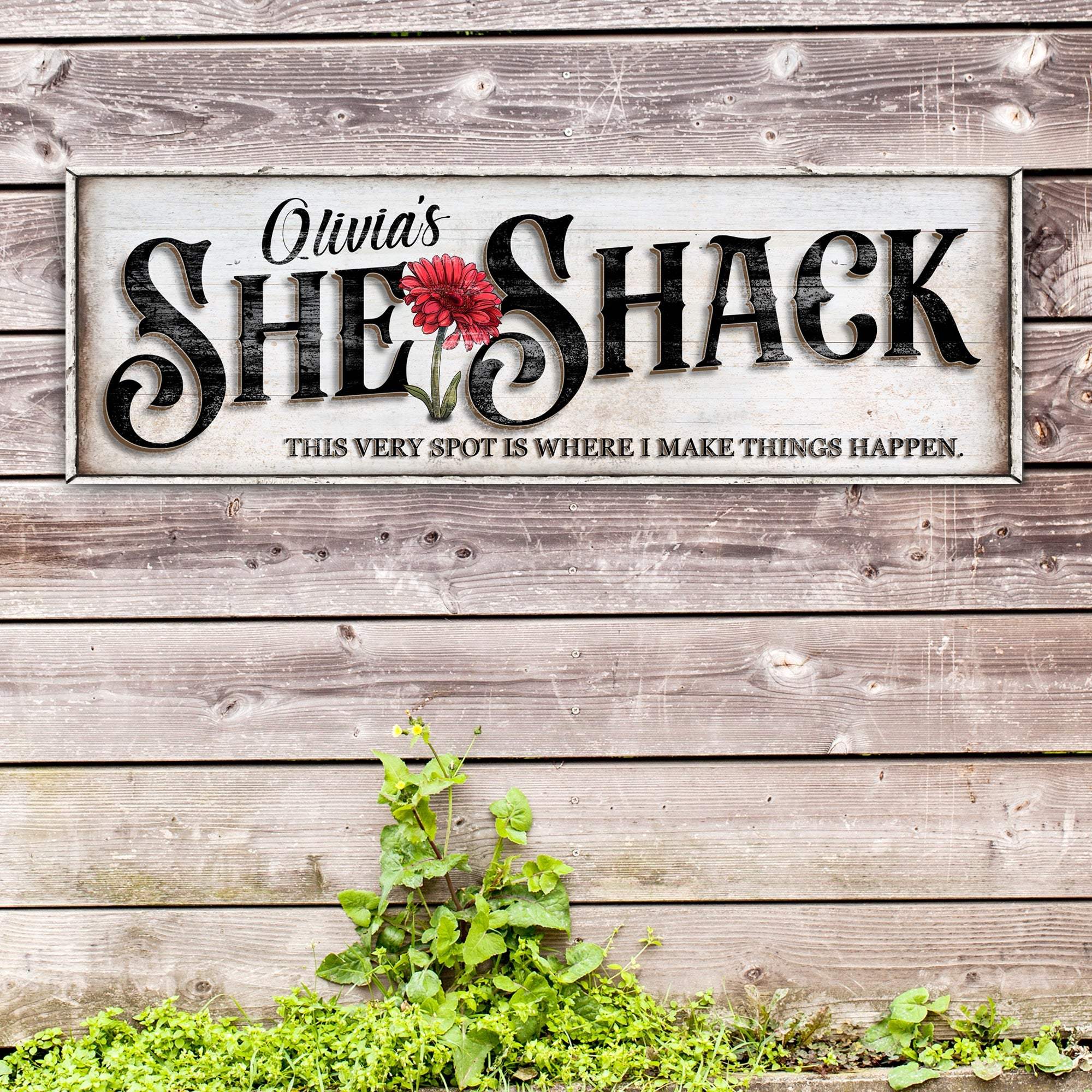 Personalized She Shed Sign XVI - Tailored Canvases - Flyclothing LLC