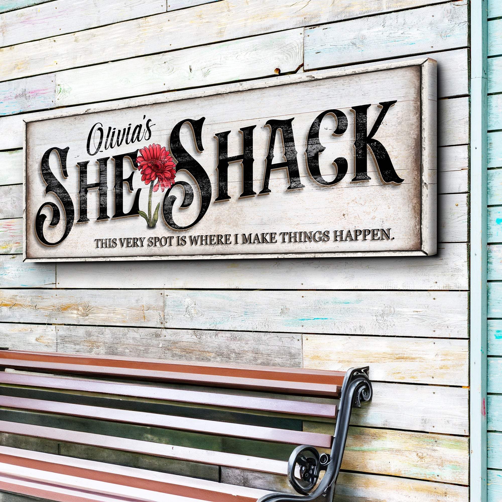Personalized She Shed Sign XVI - Tailored Canvases - Flyclothing LLC