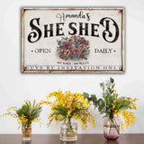Personalized She Shed Sign XIII - Tailored Canvases - Flyclothing LLC