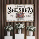 Personalized She Shed Sign XIII - Tailored Canvases - Flyclothing LLC