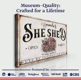 Personalized She Shed Sign XIII - Tailored Canvases - Flyclothing LLC