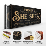 Personalized She Shed Sign XX - Tailored Canvases - Flyclothing LLC