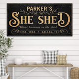 Personalized She Shed Sign XX - Tailored Canvases - Flyclothing LLC