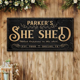 Personalized She Shed Sign XX - Tailored Canvases - Flyclothing LLC