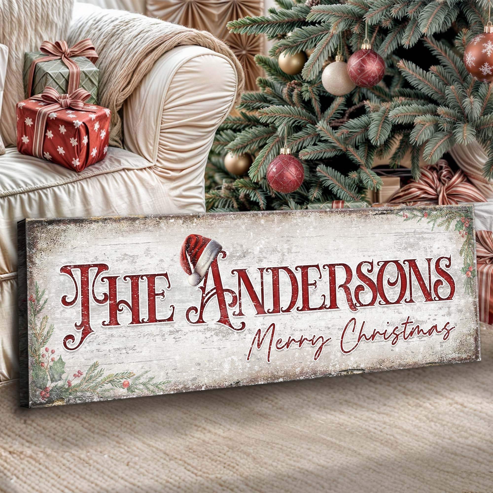 Christmas Family Name Sign II - Tailored Canvases - Flyclothing LLC