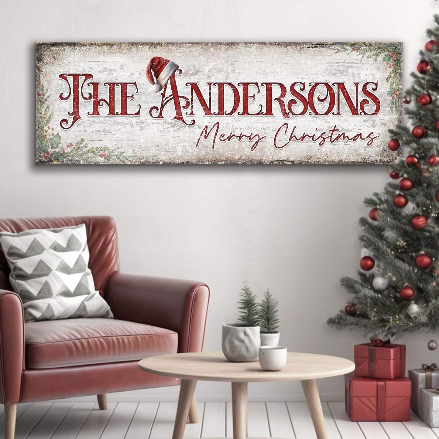 Christmas Family Name Sign II - Tailored Canvases - Flyclothing LLC