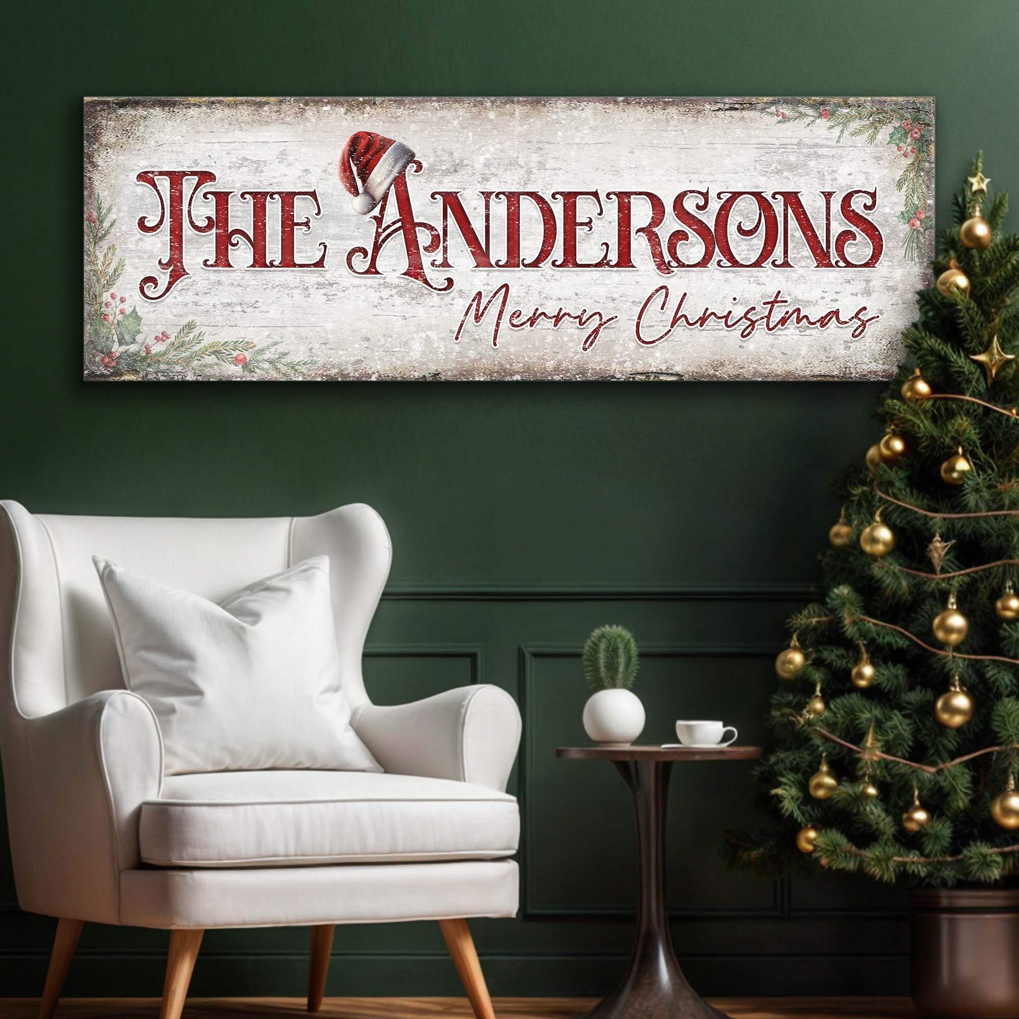 Christmas Family Name Sign II - Tailored Canvases - Flyclothing LLC