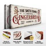 Family Gingerbread Bakery Christmas Sign - Tailored Canvases - Flyclothing LLC