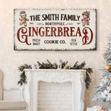 Family Gingerbread Bakery Christmas Sign - Tailored Canvases - Flyclothing LLC
