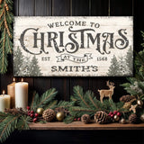 Family Welcome To Christmas Sign III - Tailored Canvases - Flyclothing LLC