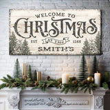 Family Welcome To Christmas Sign III - Tailored Canvases - Flyclothing LLC