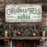Family Christmas Tree Farm Sign IV - Tailored Canvases - Flyclothing LLC
