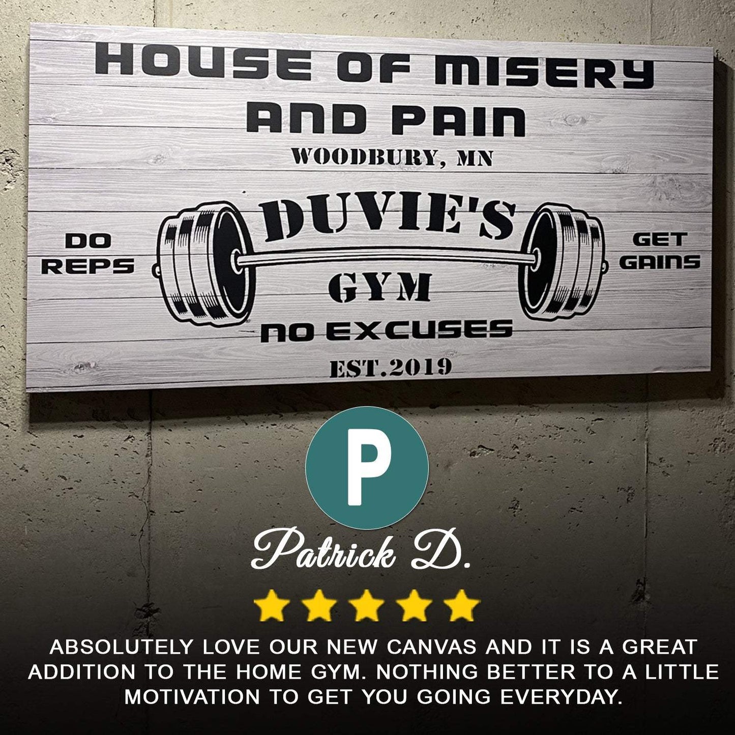 Gym Sign IV - Tailored Canvases - Flyclothing LLC