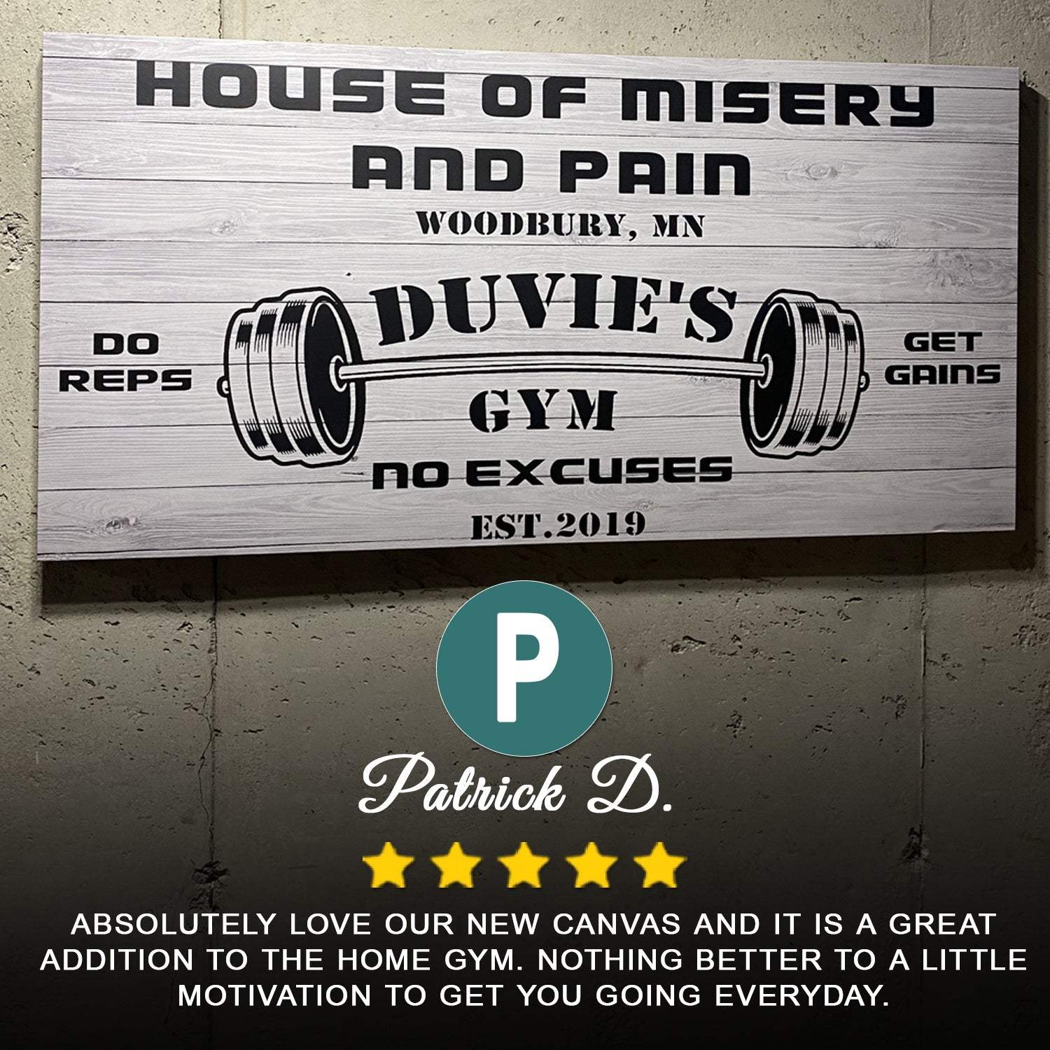 Gym Sign IV - Tailored Canvases - Flyclothing LLC