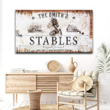 Rustic Stables Decor Sign - Tailored Canvases - Flyclothing LLC