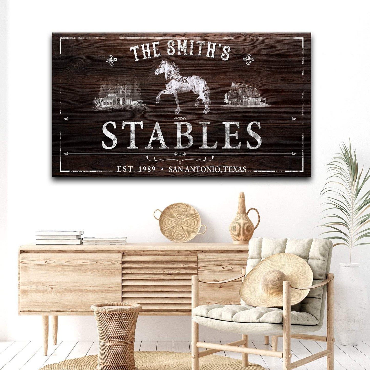 Rustic Stables Decor Sign - Tailored Canvases - Flyclothing LLC