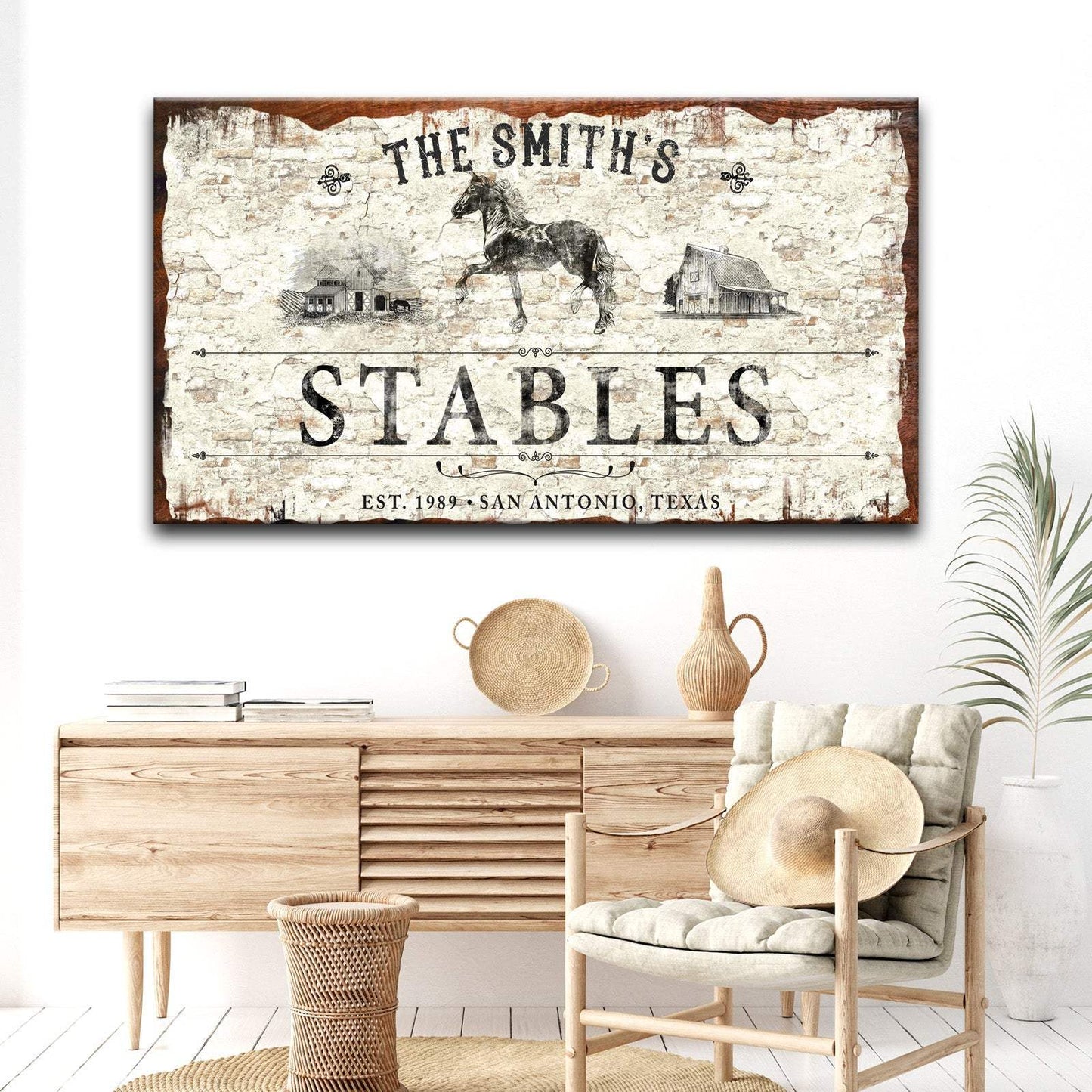 Rustic Stables Decor Sign - Tailored Canvases - Flyclothing LLC