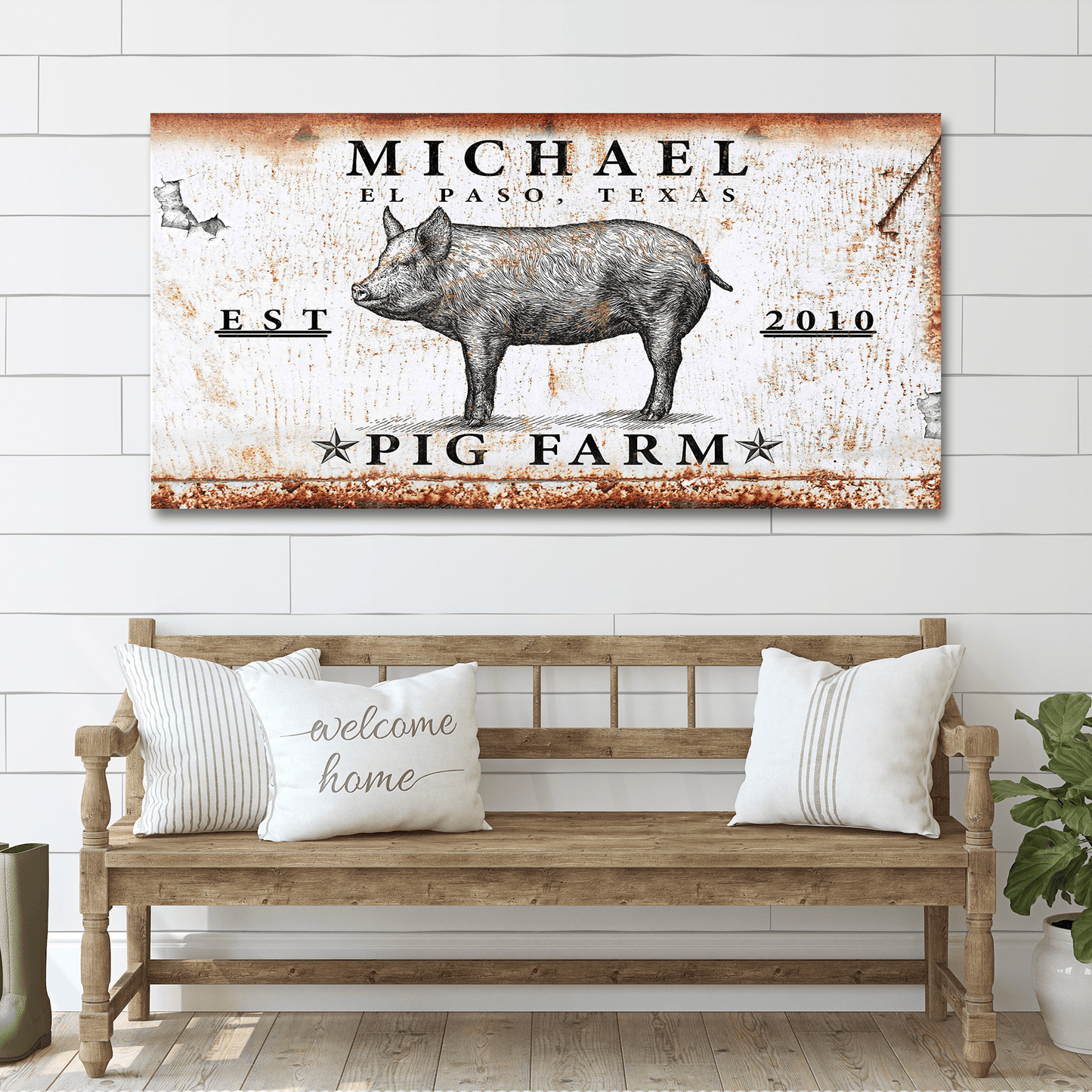 Pig Farm Sign - Tailored Canvases - Flyclothing LLC