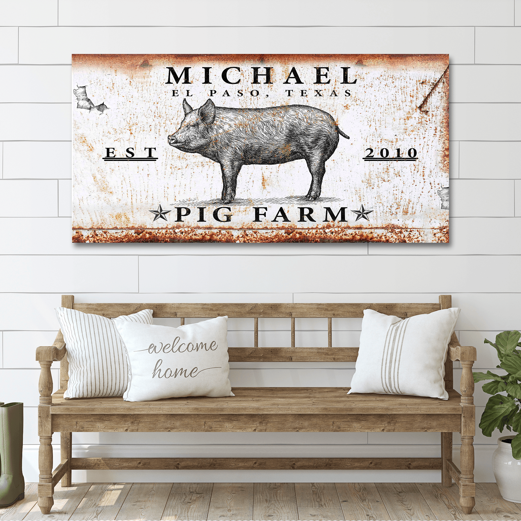Pig Farm Sign - Tailored Canvases - Flyclothing LLC