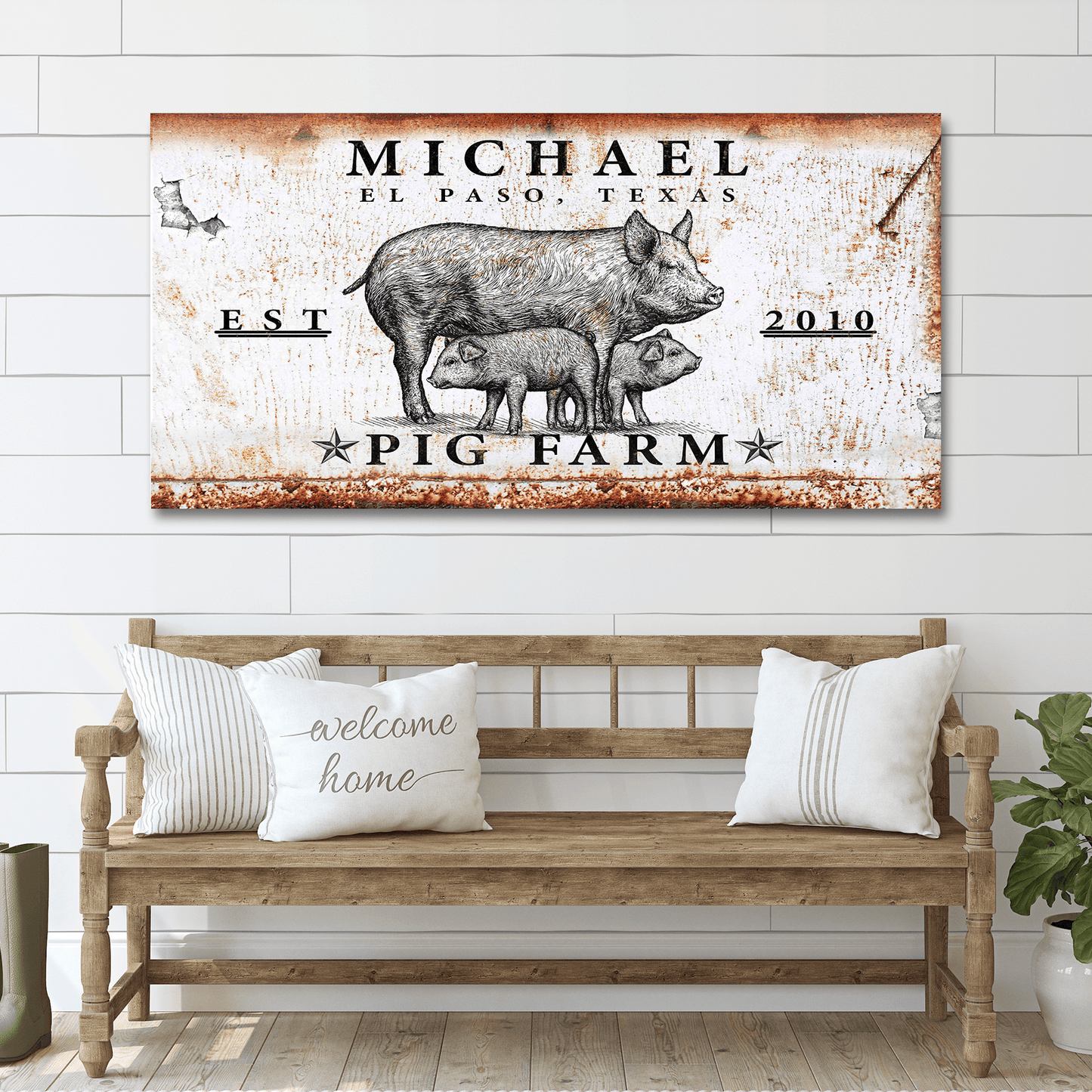 Pig Farm Sign - Tailored Canvases - Flyclothing LLC