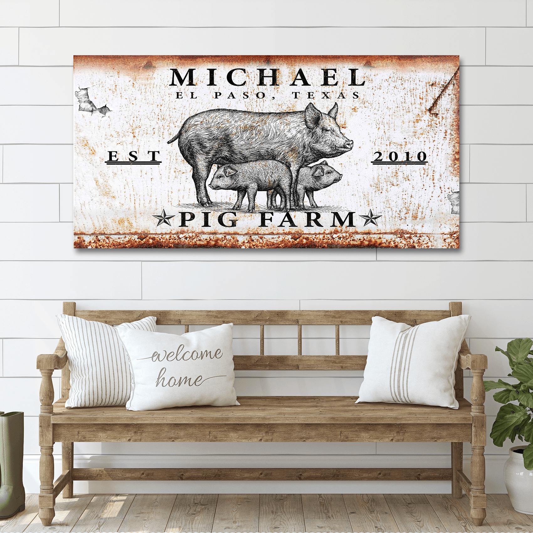 Pig Farm Sign - Tailored Canvases - Flyclothing LLC
