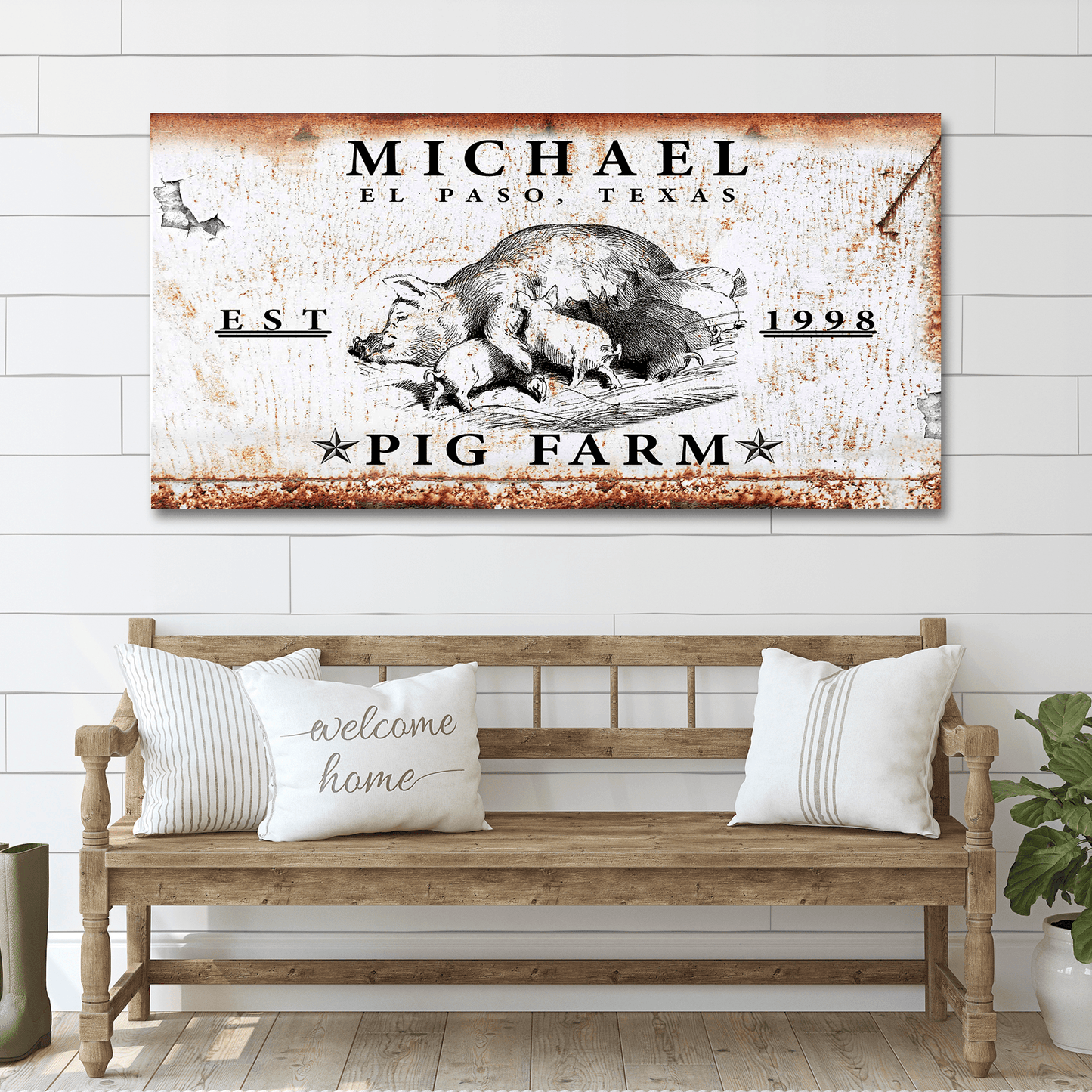 Pig Farm Sign - Tailored Canvases - Flyclothing LLC