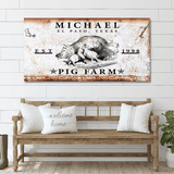 Pig Farm Sign - Tailored Canvases - Flyclothing LLC