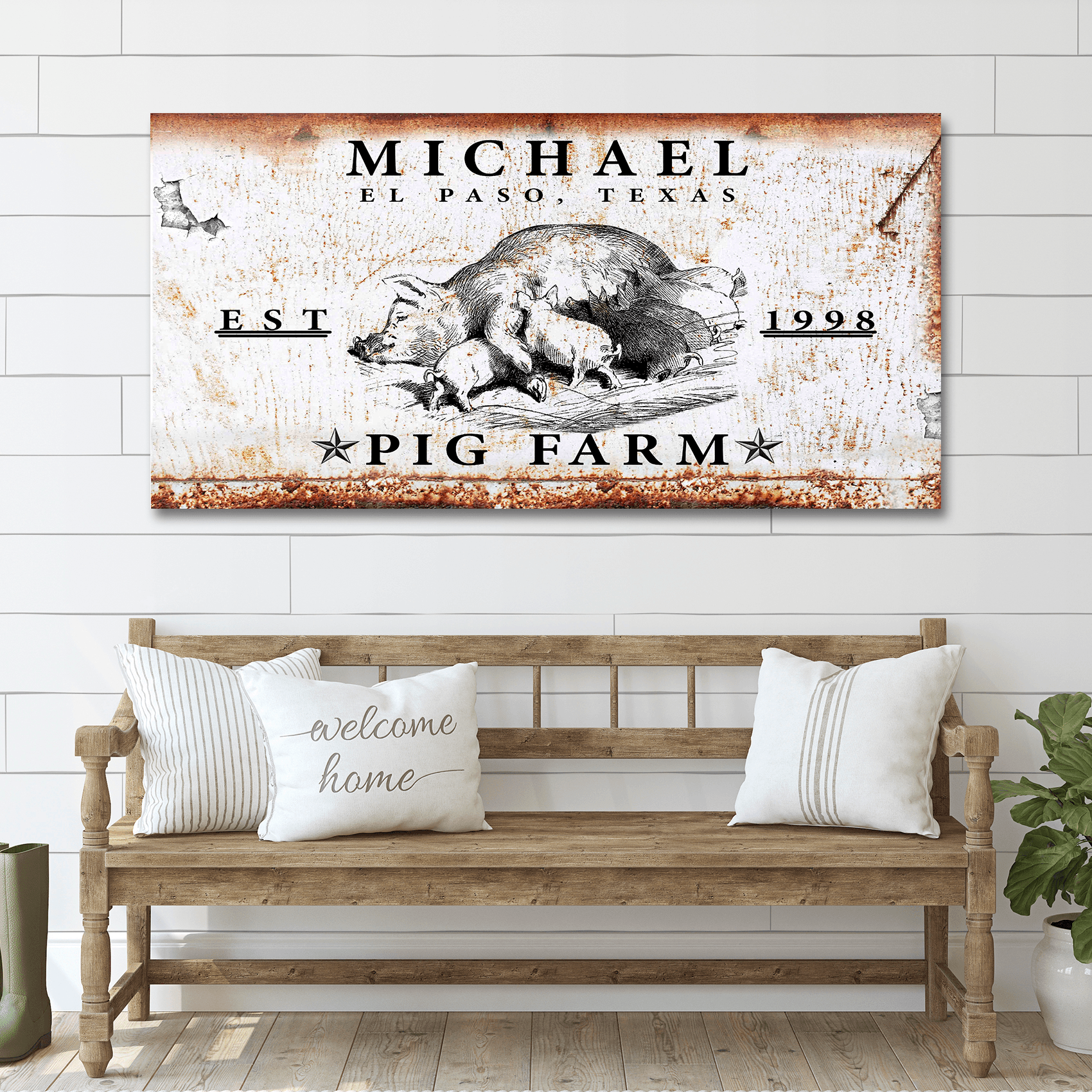 Pig Farm Sign - Tailored Canvases - Flyclothing LLC