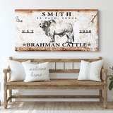 Brahman Cattle Sign - Tailored Canvases - Flyclothing LLC