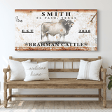 Brahman Cattle Sign - Tailored Canvases - Flyclothing LLC