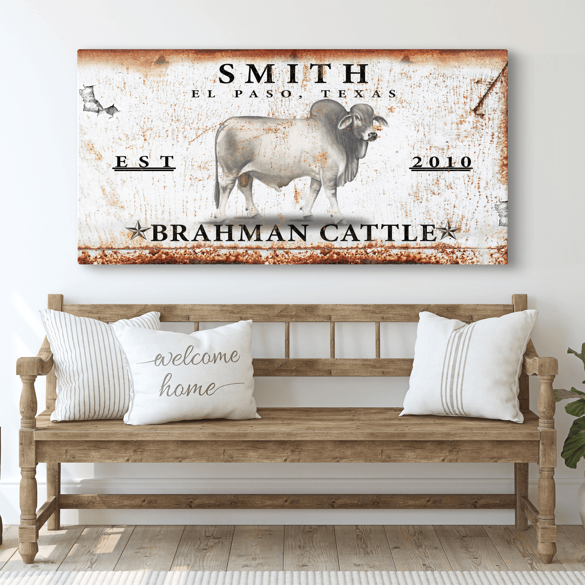 Brahman Cattle Sign - Tailored Canvases - Flyclothing LLC