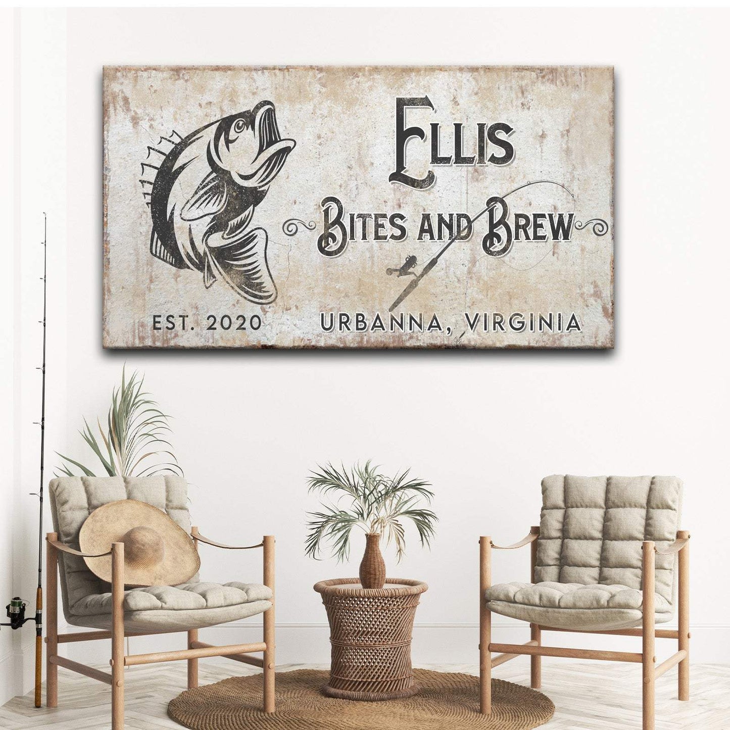Bites and Brews Sign - Tailored Canvases - Flyclothing LLC