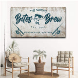 Bites and Brews Sign - Tailored Canvases - Flyclothing LLC