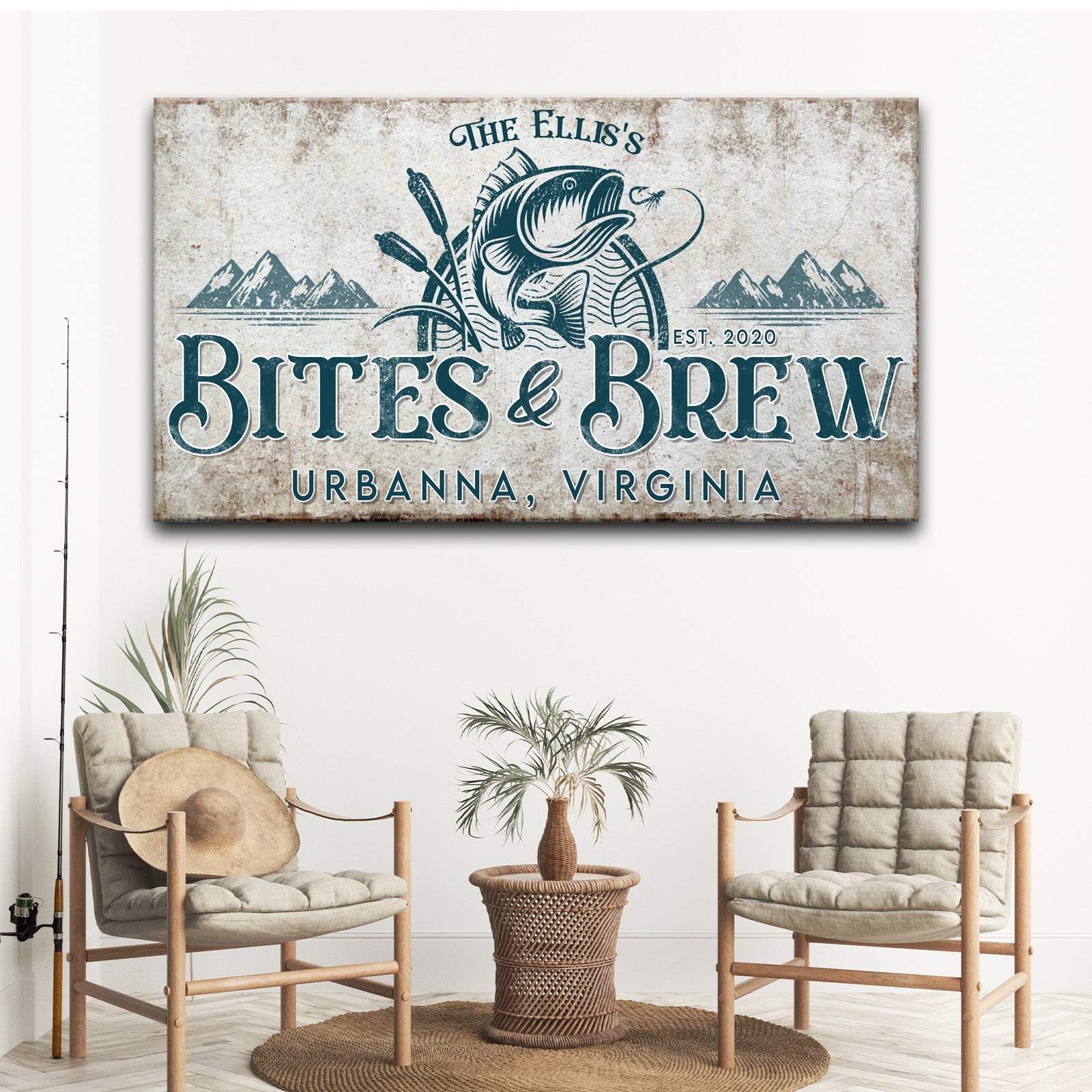 Bites and Brews Sign - Tailored Canvases - Flyclothing LLC