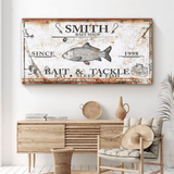 Bait and Tackle Sign III - Tailored Canvases - Flyclothing LLC