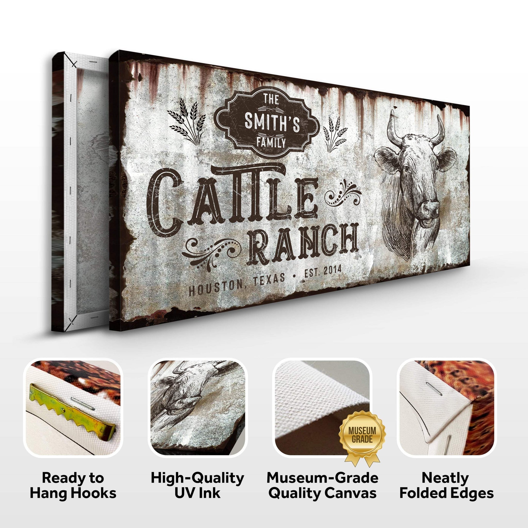 Vintage Cattle Ranch Sign - Tailored Canvases - Flyclothing LLC