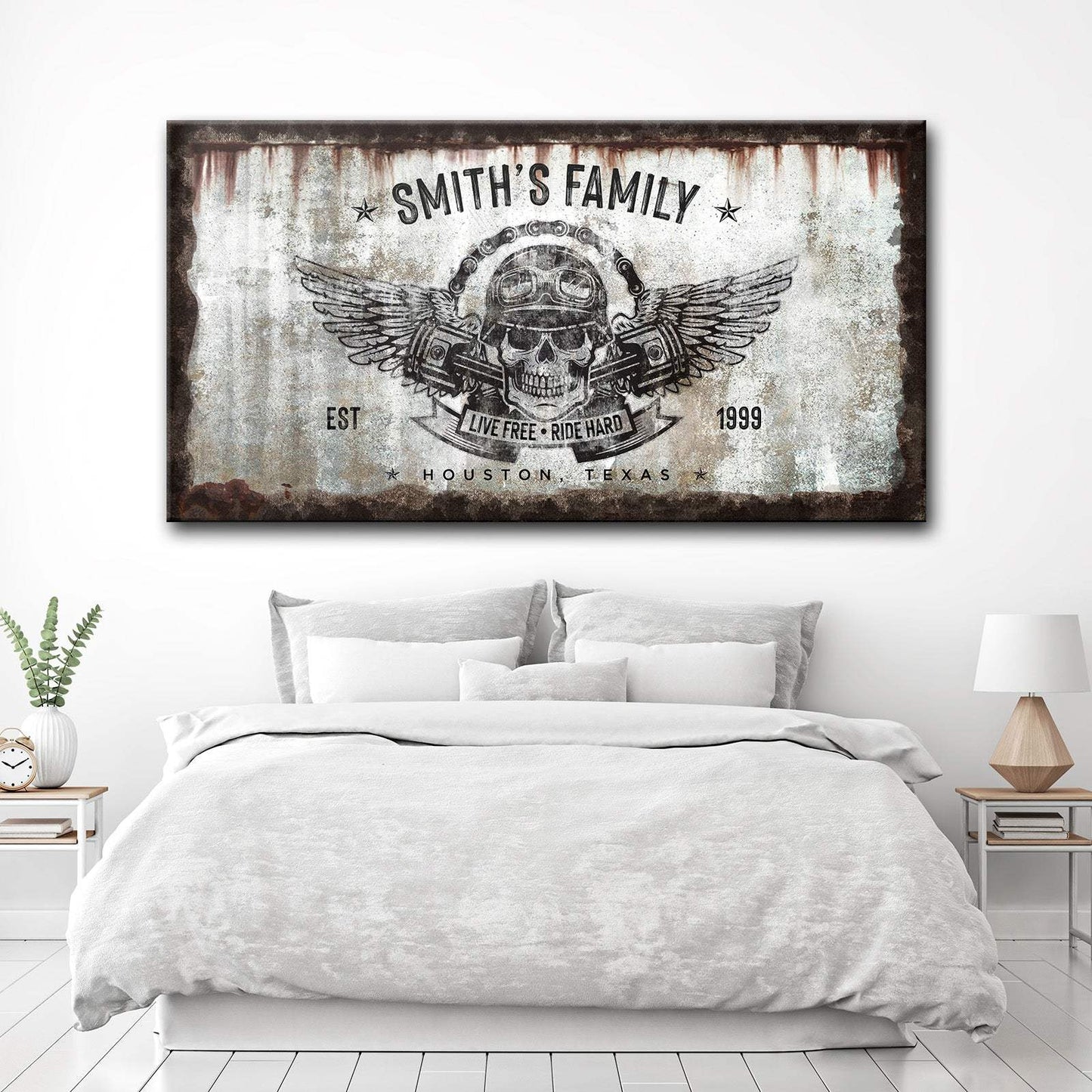 Live Free Ride Hard Sign - Tailored Canvases - Flyclothing LLC