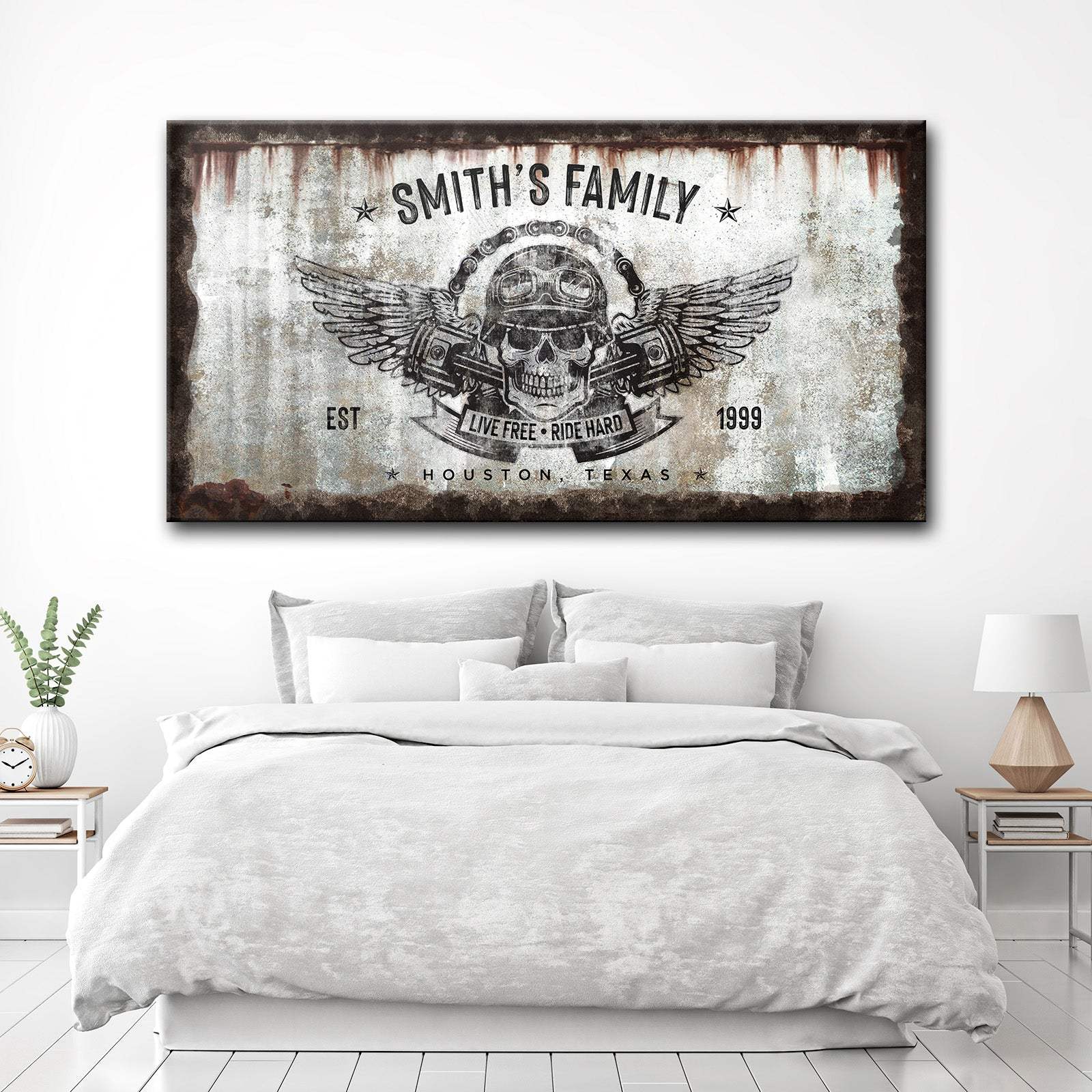 Live Free Ride Hard Sign - Tailored Canvases - Flyclothing LLC