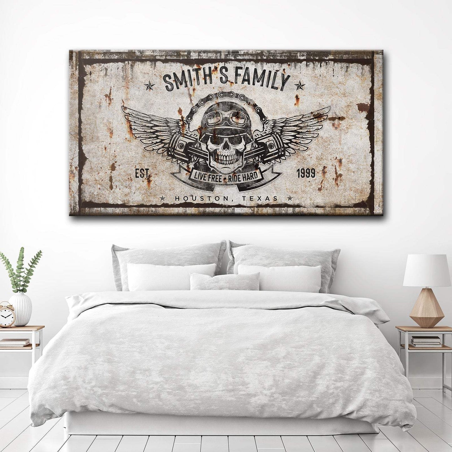 Live Free Ride Hard Sign - Tailored Canvases - Flyclothing LLC
