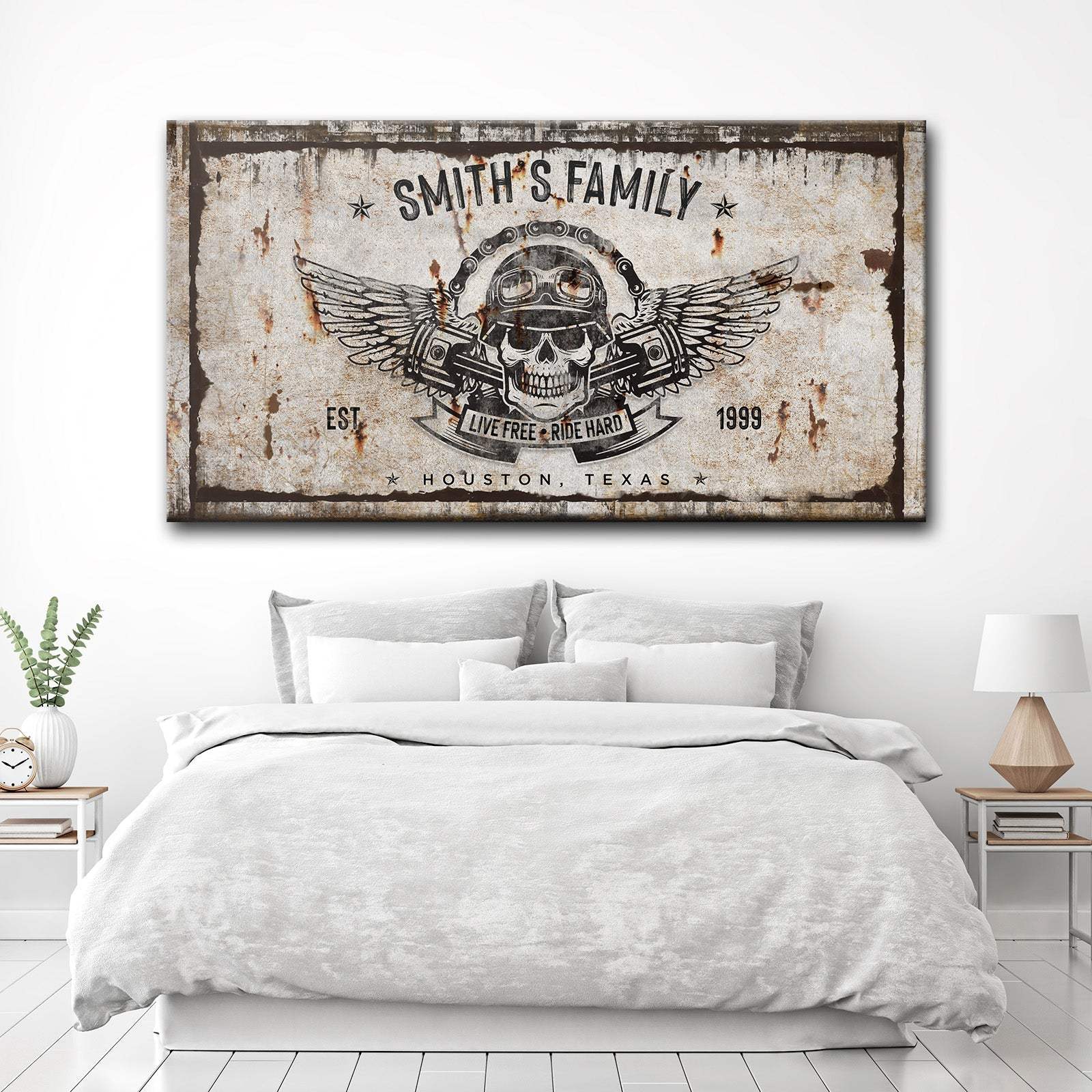 Live Free Ride Hard Sign - Tailored Canvases - Flyclothing LLC