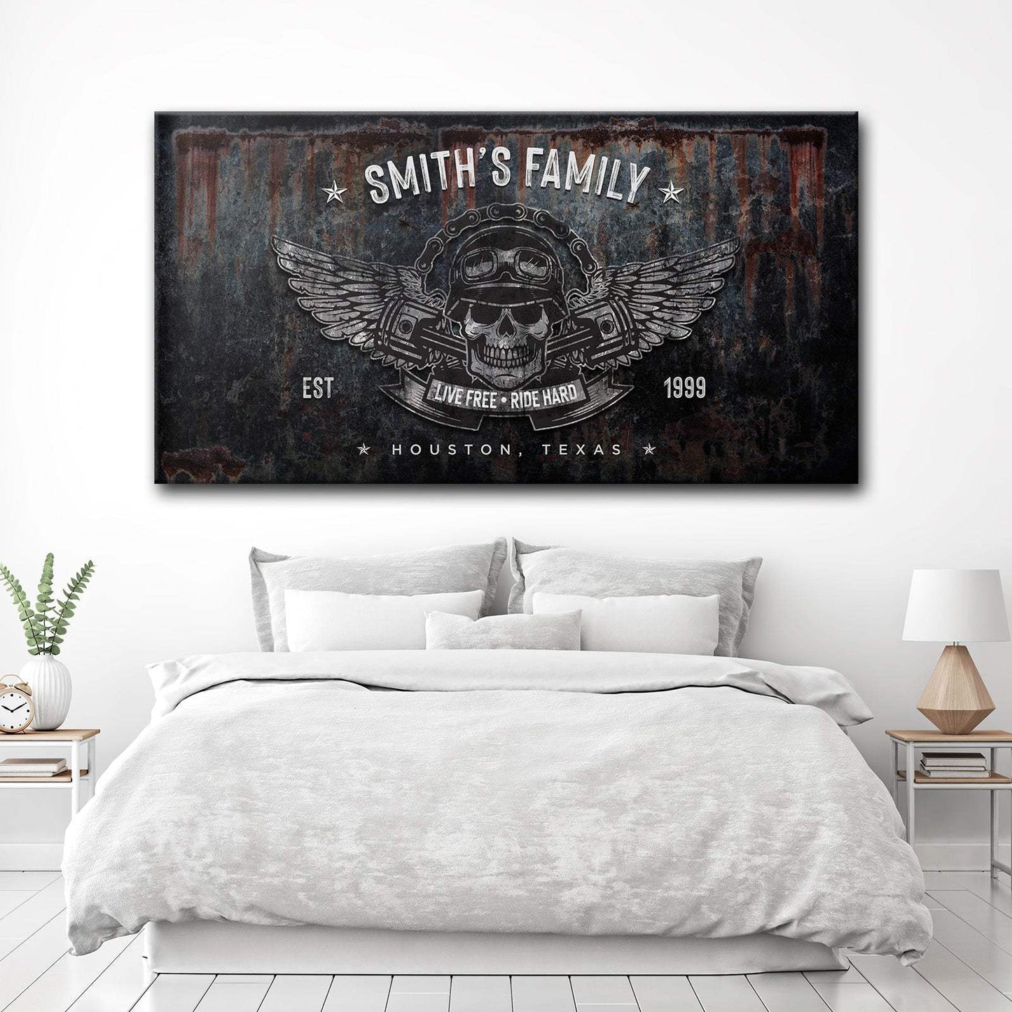 Live Free Ride Hard Sign - Tailored Canvases - Flyclothing LLC