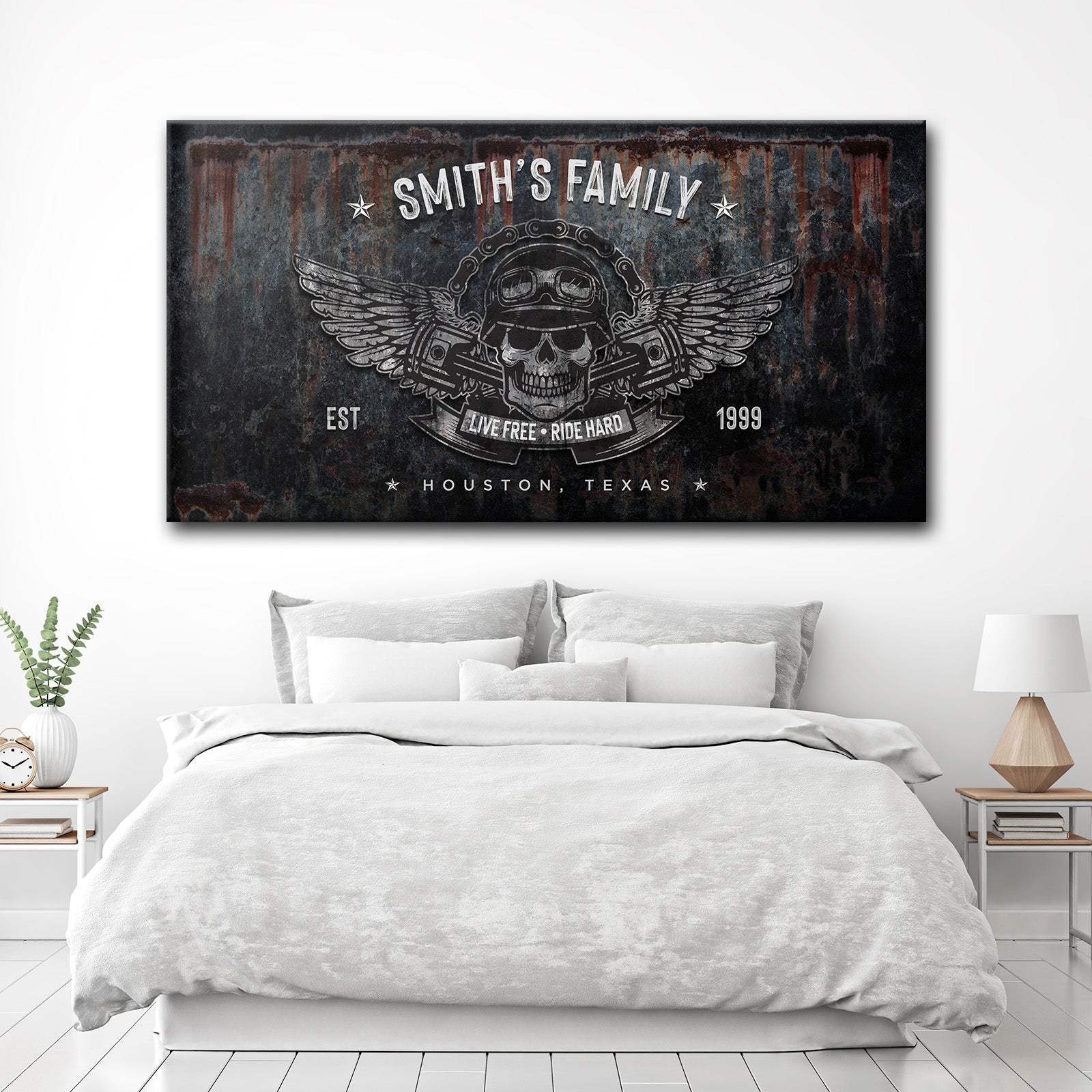 Live Free Ride Hard Sign - Tailored Canvases - Flyclothing LLC