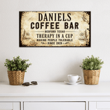 Therapy In A Cup Coffee Bar Sign - Tailored Canvases - Flyclothing LLC