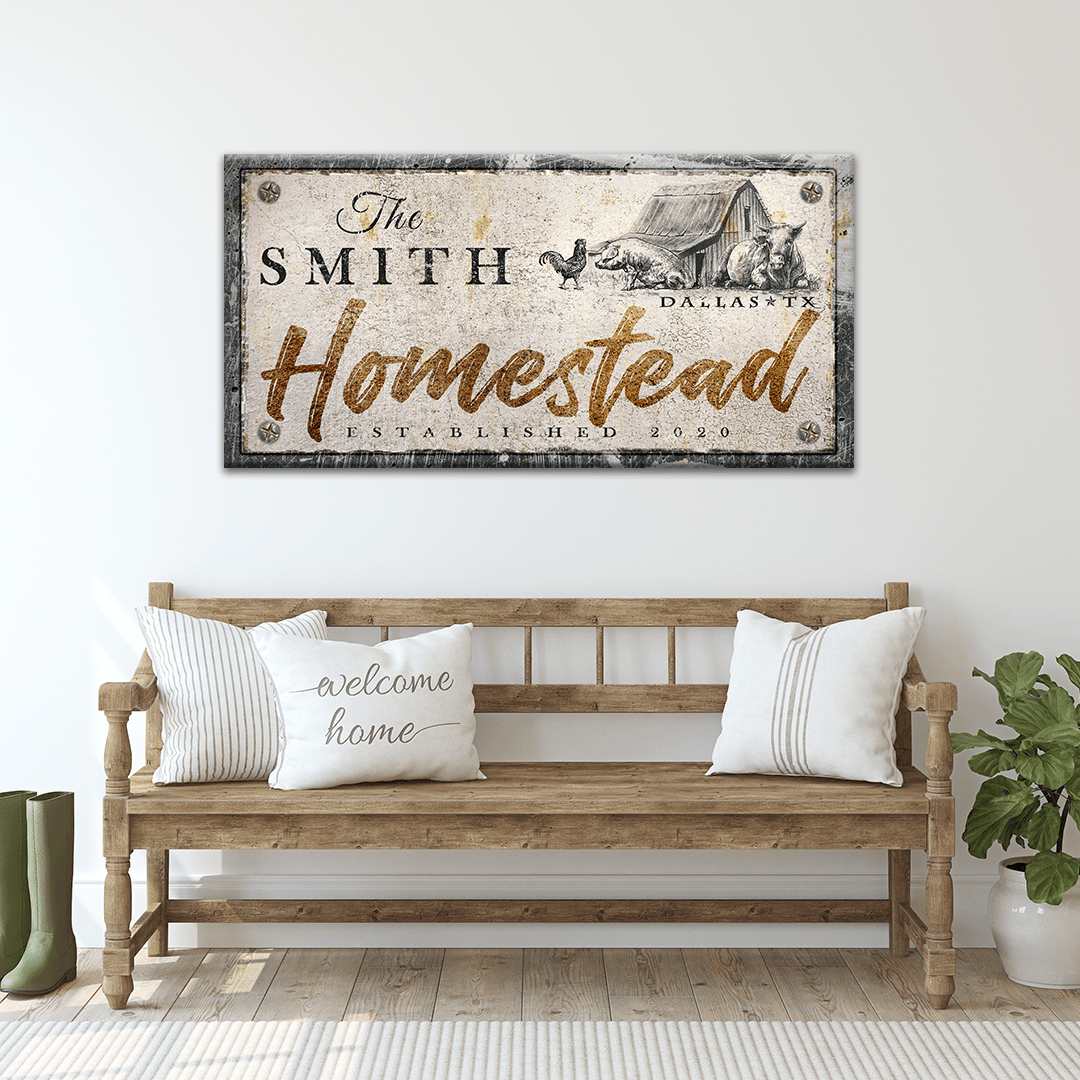 Homestead Sign IV - Tailored Canvases - Flyclothing LLC