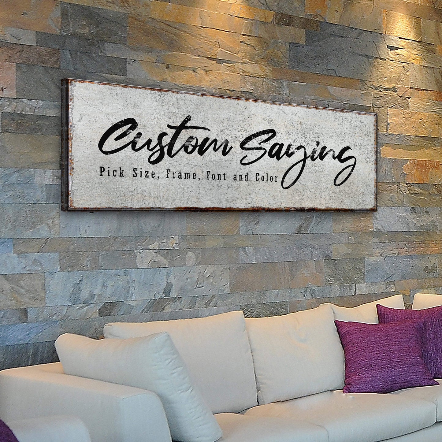 Custom Saying Sign - Tailored Canvases - Flyclothing LLC