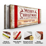 Merry Christmas And A Happy New Year Sign - Tailored Canvases - Flyclothing LLC